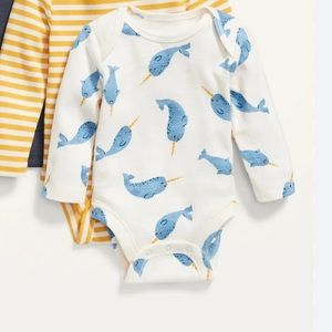 Unisex Long Printed Bodysuit for Baby